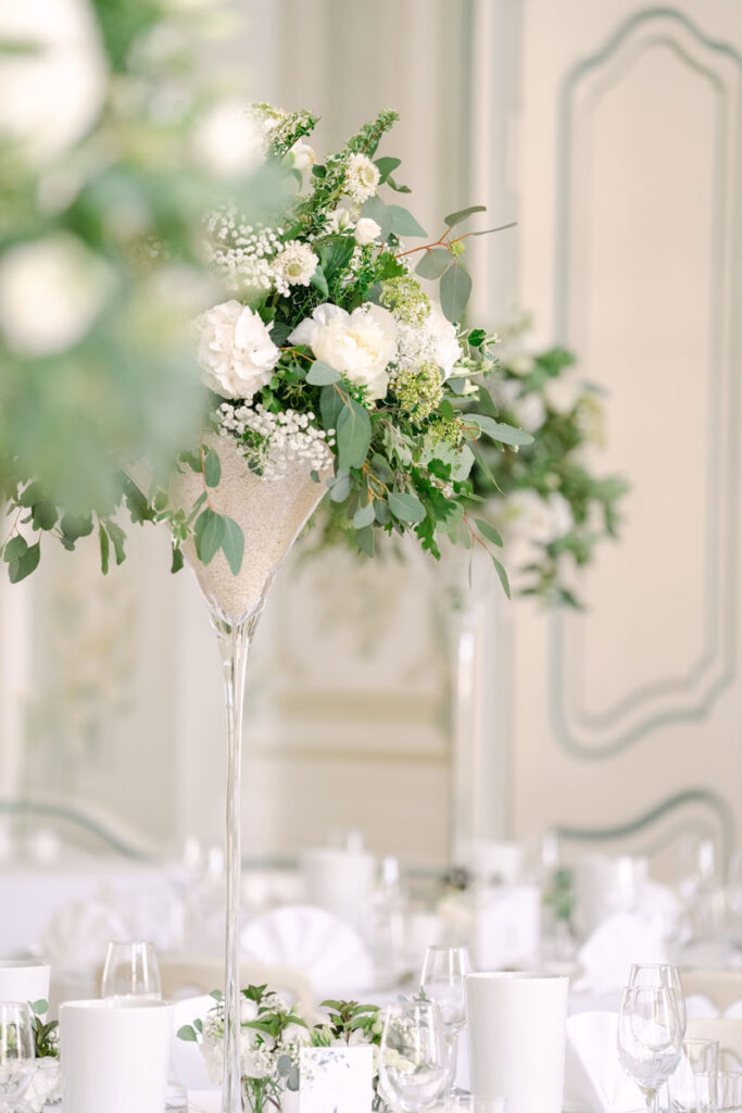 Die perfekte Tischdekoration für eine Traumhochzeit im Schloss Halbturn